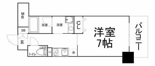 CASA京橋【8階】の間取り
