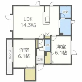 マルシメ64 A棟【2階】の間取り