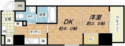 イグレック南本町【11階】の間取り