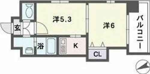 サンリール大橋【3階】の間取り