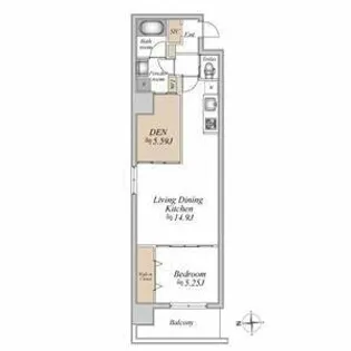 GLAM STELLA松屋町【4階】の間取り