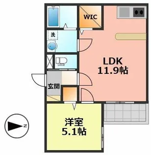 fika庄内緑地公園【1階】の間取り