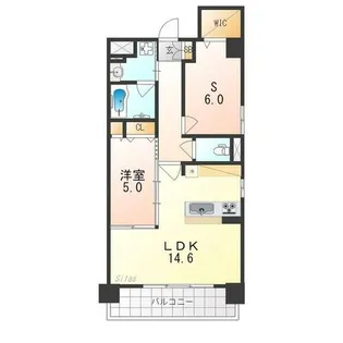 プルミエール朱雀【6階】の間取り