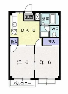 ネオハイツ半城土【1階】の間取り