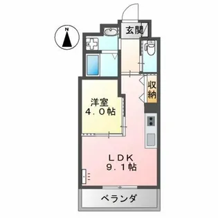 ソレイユ・ルヴァン赤坂【3階】の間取り