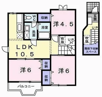 アメニティ広徳【2階】の間取り