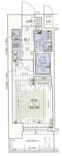 エステムコート梅田・天神橋Ⅲアヴァンテ【10階】の間取り