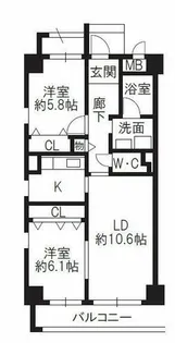 バルカポンテ【4階】の間取り