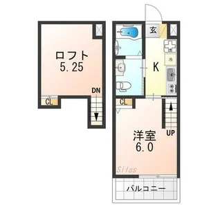 ロフティ北野の森【2階】の間取り