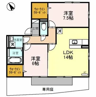 セジュール善【1階】の間取り