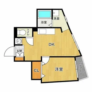 サンノール玉造【4階】の間取り