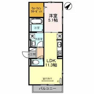 シェソワ フルール【2階】の間取り