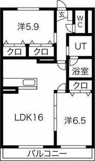 マイハイム緑【3階】の間取り