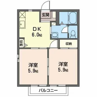 グリーンヒルズⅡ【103号室】の間取り