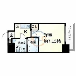 URBAN FLATS江坂【9階】の間取り