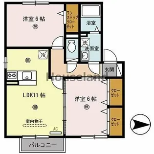 カーザ・エフリール A棟【2階】の間取り