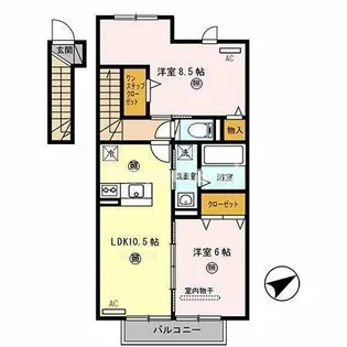 フォレスト コート【201号室】の間取り