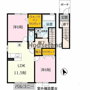 梟の杜コート A棟【2階】の間取り
