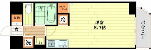 レジデンス福島Ⅱ【6階】の間取り