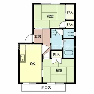 多可町中区(プリムローズC)【102号室】の間取り