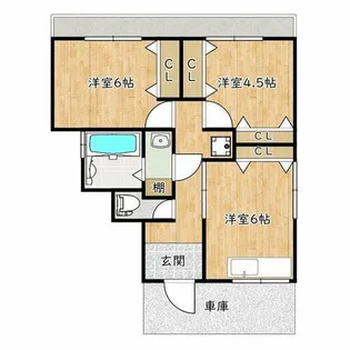 大阪府堺市西区鳳西町3丁【一戸建】の間取り