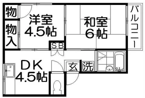 ワールドライフ中田【2階】の間取り