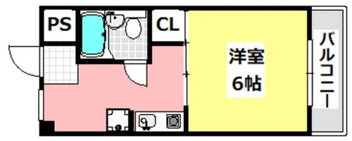 プラットホーム川端通り【4階】の間取り