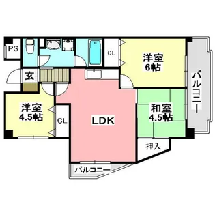 ピアタウン【303号室】の間取り