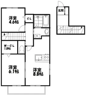 ヴェヌスタ幾野【2階】の間取り