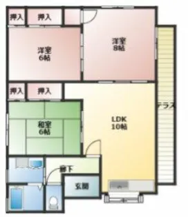 ニューコーポ味鋺【201号室】の間取り