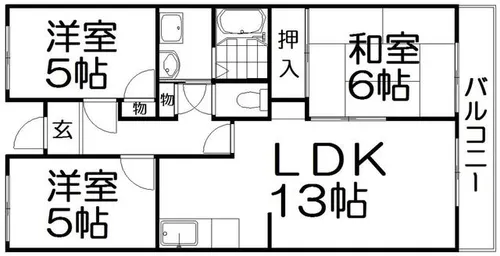 アンド・ユー郡津【2階】の間取り