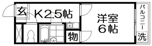オスカー香里【4階】の間取り