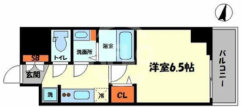 CITY LUX NAMBA SOUTH【13階】の間取り