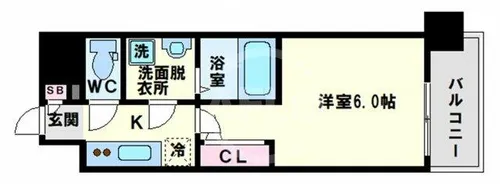 エスリード天王寺町北【2階】の間取り