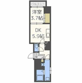 SERENiTE本町reflet【9階】の間取り