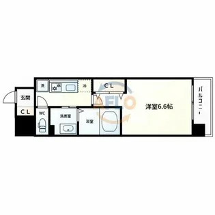 アドバンス大阪城東ブロード【3階】の間取り