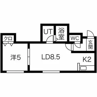 サンテラスクィーン【202号室】の間取り