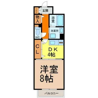 ルトゥール【4階】の間取り