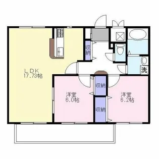 クレール 弐番館【302号室】の間取り