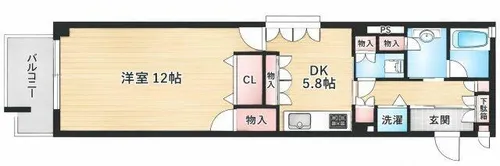 アトリウム芦屋【204号室】の間取り
