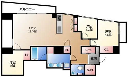 MOTHER【8階】の間取り