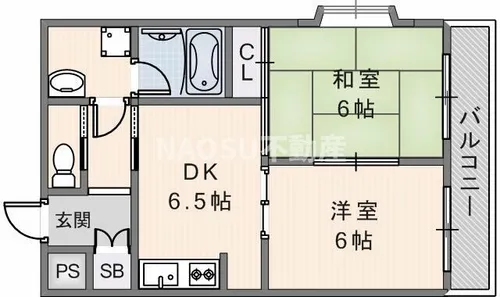 メゾンド中新開【104号室】の間取り