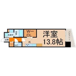 ベルドミール橘【5階】の間取り