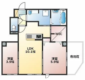 ヴィラうらら【1階】の間取り