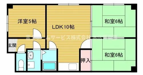 サンハイツマルミ【3階】の間取り