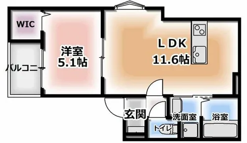 アート樟葉Ⅱ【1階】の間取り