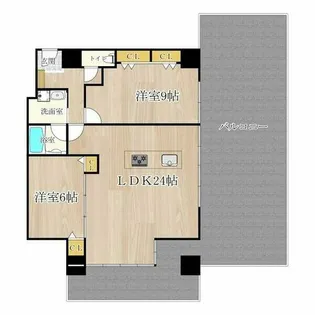 ザ・グランドビュー・オオサカ【3階】の間取り