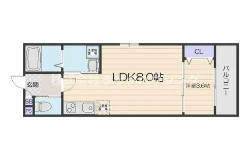 ALEGRIA古川橋Ⅱ【2階】の間取り