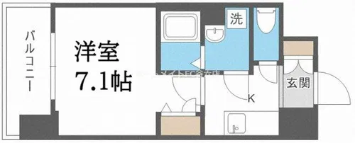 レジュールアッシュ梅田北【7階】の間取り