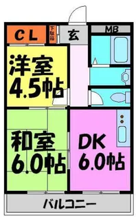 マリンコート川西【3階】の間取り